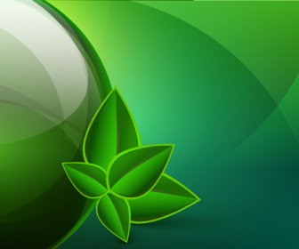 Green Eco Elements Background Vector