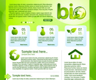 Green Eco Website Template Design Vector