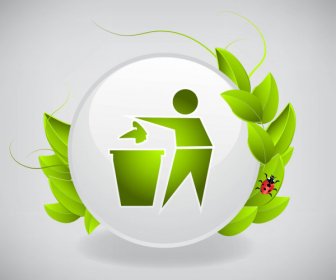 Green Environmental Protection Vector Icon