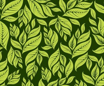 Grüne Blätter Hintergrund Klassische Dunkle Dekor