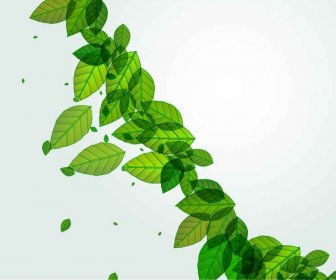 Fundo De Vetor De Folhas Verdes