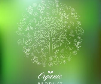 Green Organic Tree Product Concept