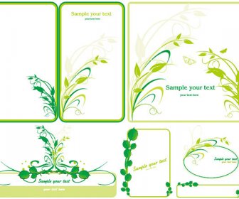 녹색 식물 테두리 벡터