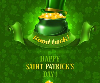 Green Saint Patrick Day Background Vector