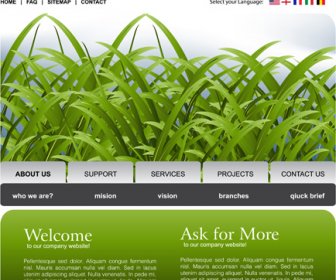 Green Styles Website Template Vector