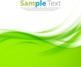 Green Vector Waves Abstract Background
