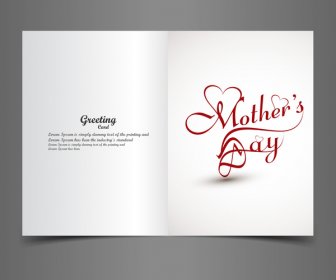 Поздравительная открытка матери день творческой текст концепции вектор