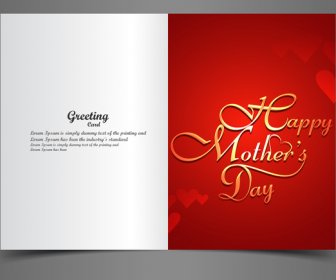 Поздравительная открытка матери день творческой текст концепции вектор