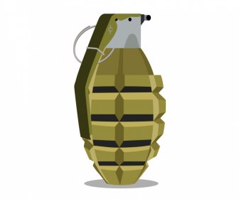Grenade Icon Modern 3d Sketch