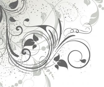 abu-abu swirls floral vector