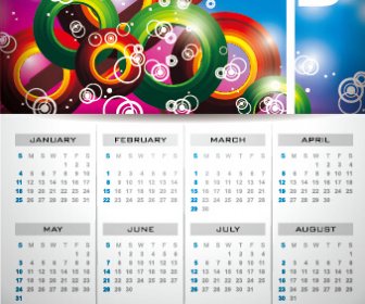 추상적인 배경 벡터와 격자 Calendar15