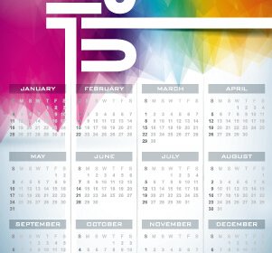 Grid Calendar15 Dengan Abstrak Latar Belakang Vektor