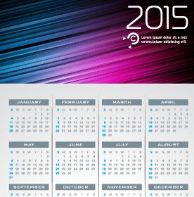 Grid Calendar15 Dengan Abstrak Latar Belakang Vektor