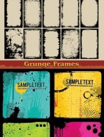 Grunge-Tinte-Frame-Vektor-design