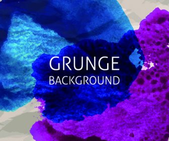 Grunge Watercolor Background Vector Design