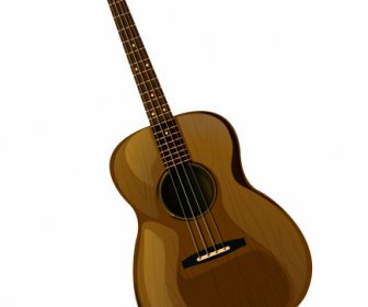 Icono De Instrumento De Guitarra Coloreado Diseño Clásico