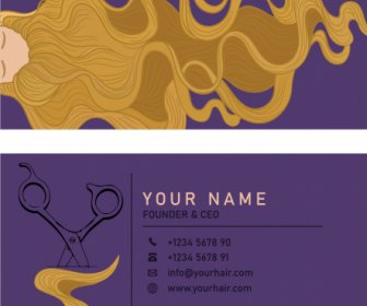 Hair Salon Business Card Template Dynamic Classical Decor