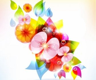 Halation Farbe Floral Freie Vektorgrafik
