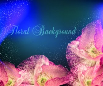 Halation Flowers Vector Backgrounds