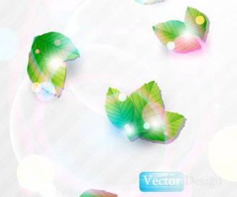 Halation Leaf Background Vector