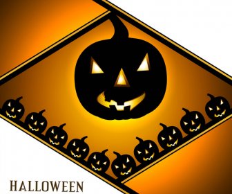 Halloween Party Colorful Card Vector Illustration Design