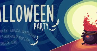 Halloween Partai poster desain kreatif vektor