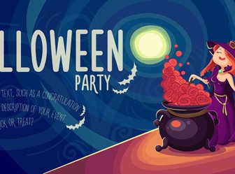 Halloween Party Poster Design Creative Vector