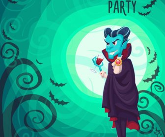 Halloween Party Poster Design Creative Vector