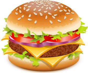 Hamburger Advertising Background Multicolored Closeup Design
