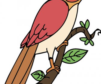 Ręcznie Rysowane Kreskówka Ptak Wektor Style