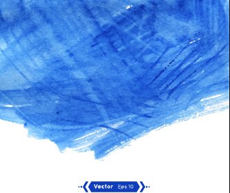 Hand Drawn Blue Watercolor Background Vector