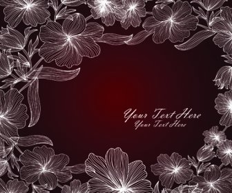 Hand Drawn Floral Backgrounds Vector