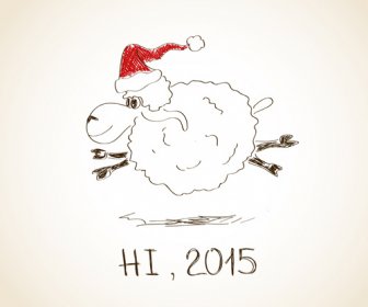 Disegno A Mano Le Pecore Year15 Sfondo