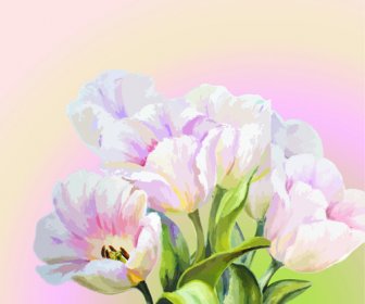 Hand Drawn Watercolor Flower Background