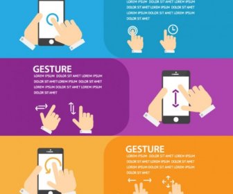 Handgesten Für Touchscreen-Mobilgeräte
