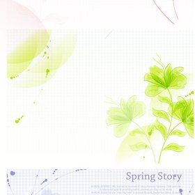 Hand Painted Floral Background Vector Graphic
