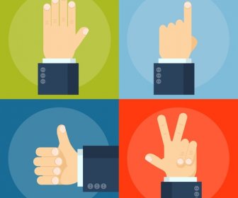 hand signal concepts illustration with fingers gestures