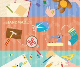 handmade concepts vector illustration with various styles
