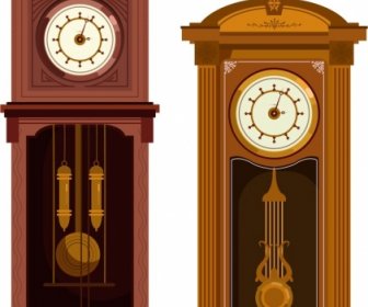 Asılı Saat Simgesi Zarif Klasik Dekor