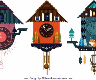 Colgante Reloj Plantillas Diseño Clásico Lindo Cottage Decoración
