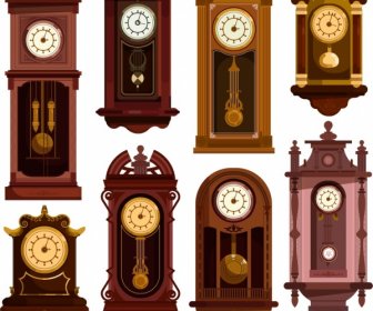 Hanging Clocks Templates Collection Elegant Retro Decor