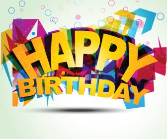 Happy Birthday Design Elements Free Vector