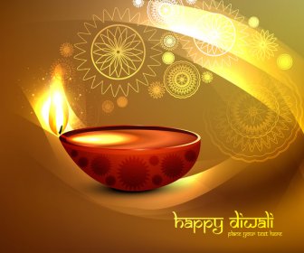 Joyeux Diwali Contexte Vecteur