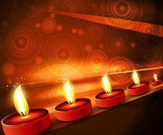 Happy Diwali Latar Belakang Vektor