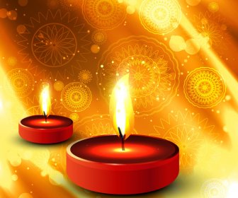 Joyeux Diwali Contexte Vecteur