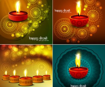 Happy Diwali Latar Belakang Vektor