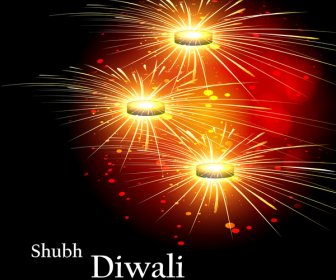 Happy Diwali Perayaan Indah Festival Penuh Warna Latar Belakang Vektor