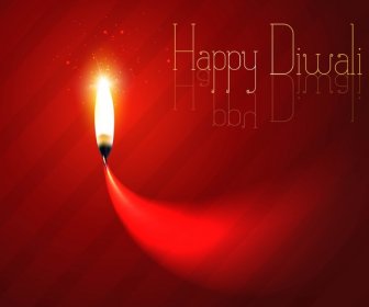 Happy Diwali Diya Feier Entwerfen Farbigen Hintergrund