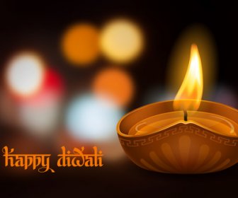 Happy Diwali Etnis Gaya Latar Belakang Vektor