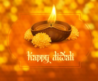 Feliz Diwali Estilos Etnicos Background Vector
